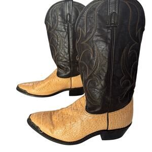 Sheplers Boots Crocodile Print Lea Vamp Men’s Size 10.5 D